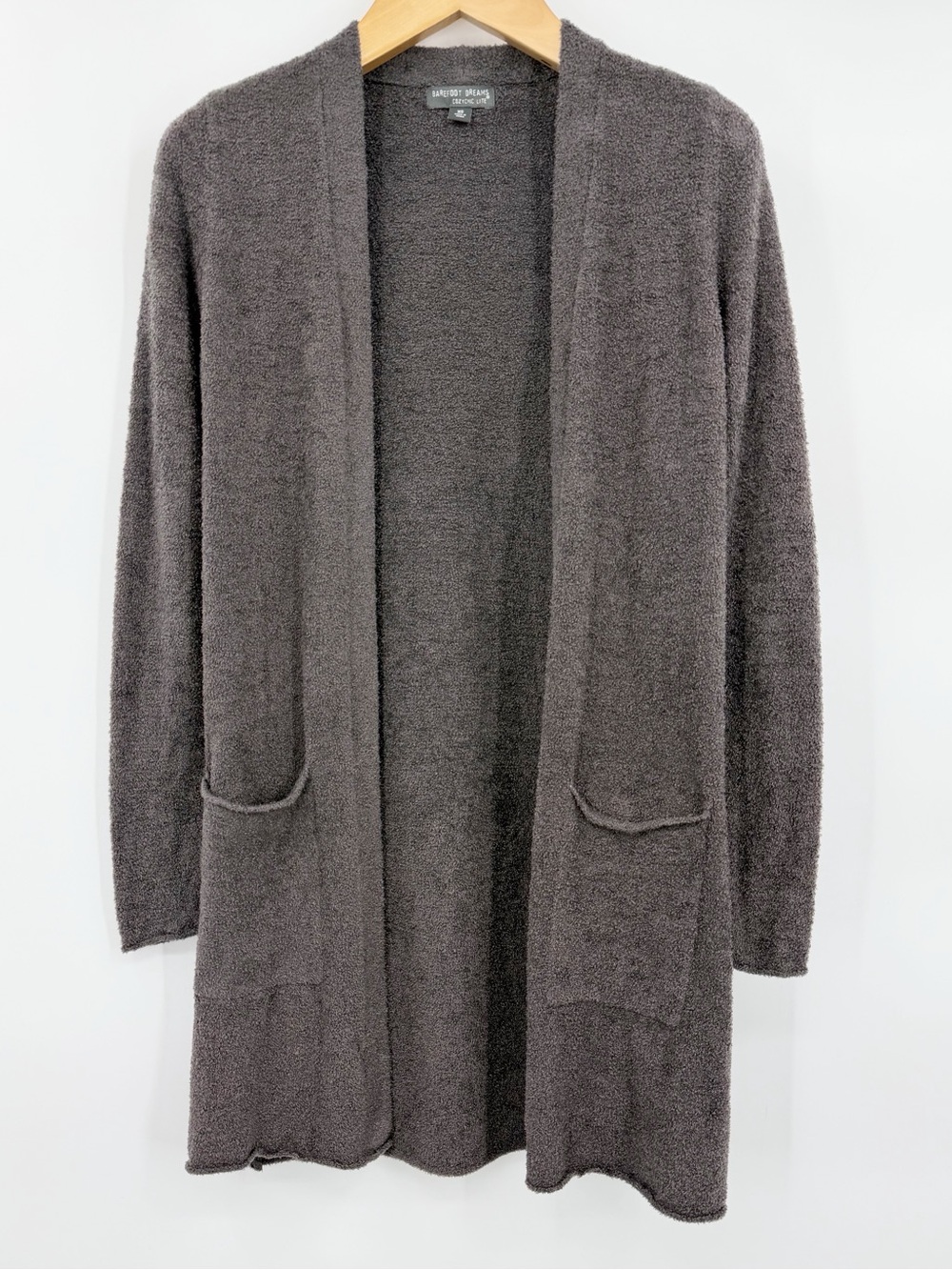 Barefoot Dreams CozyChic Lite Open Front Cardigan Gray XS
